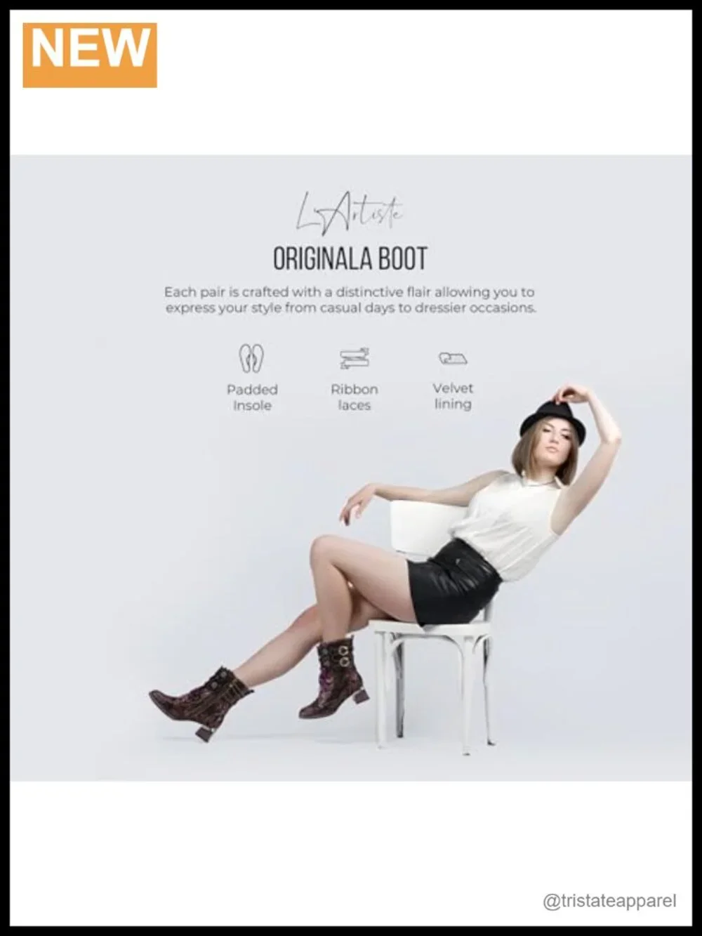 Artistic Mid-Calf Boots with Adjustable Fit Suede Floral Applique